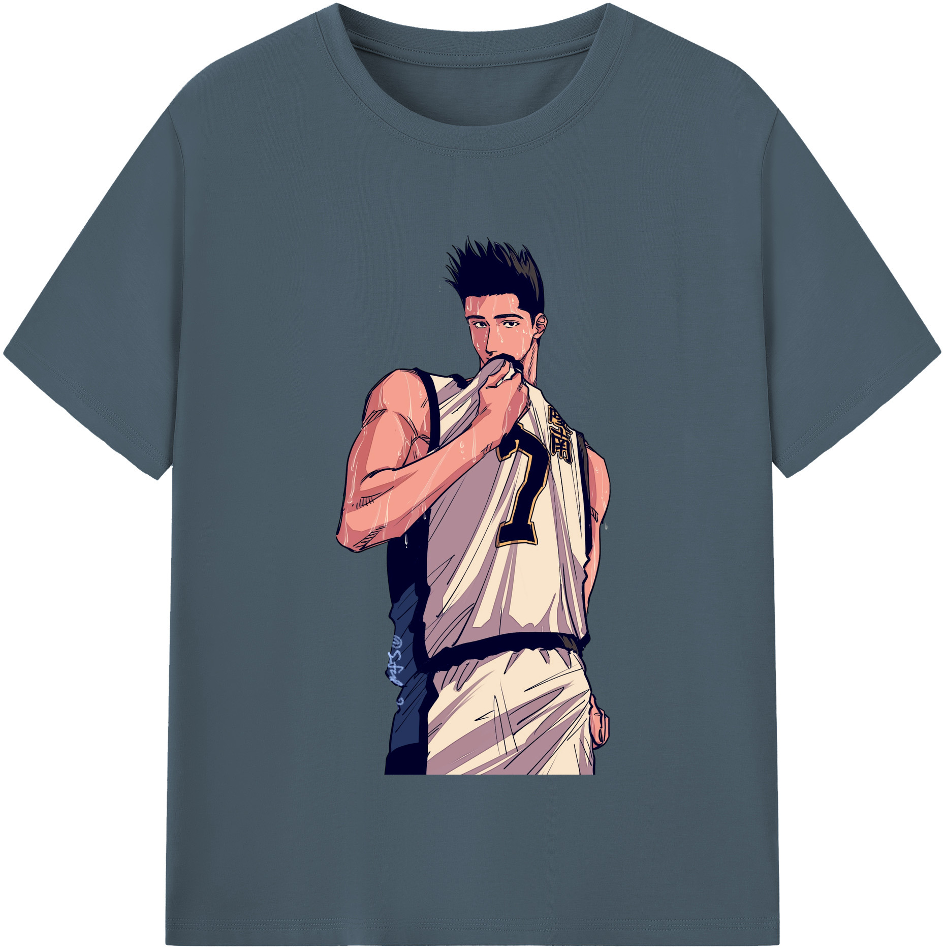 SLAM DUNK／スラムダンク 綿100％半袖Tシャツ（フロントプリント）